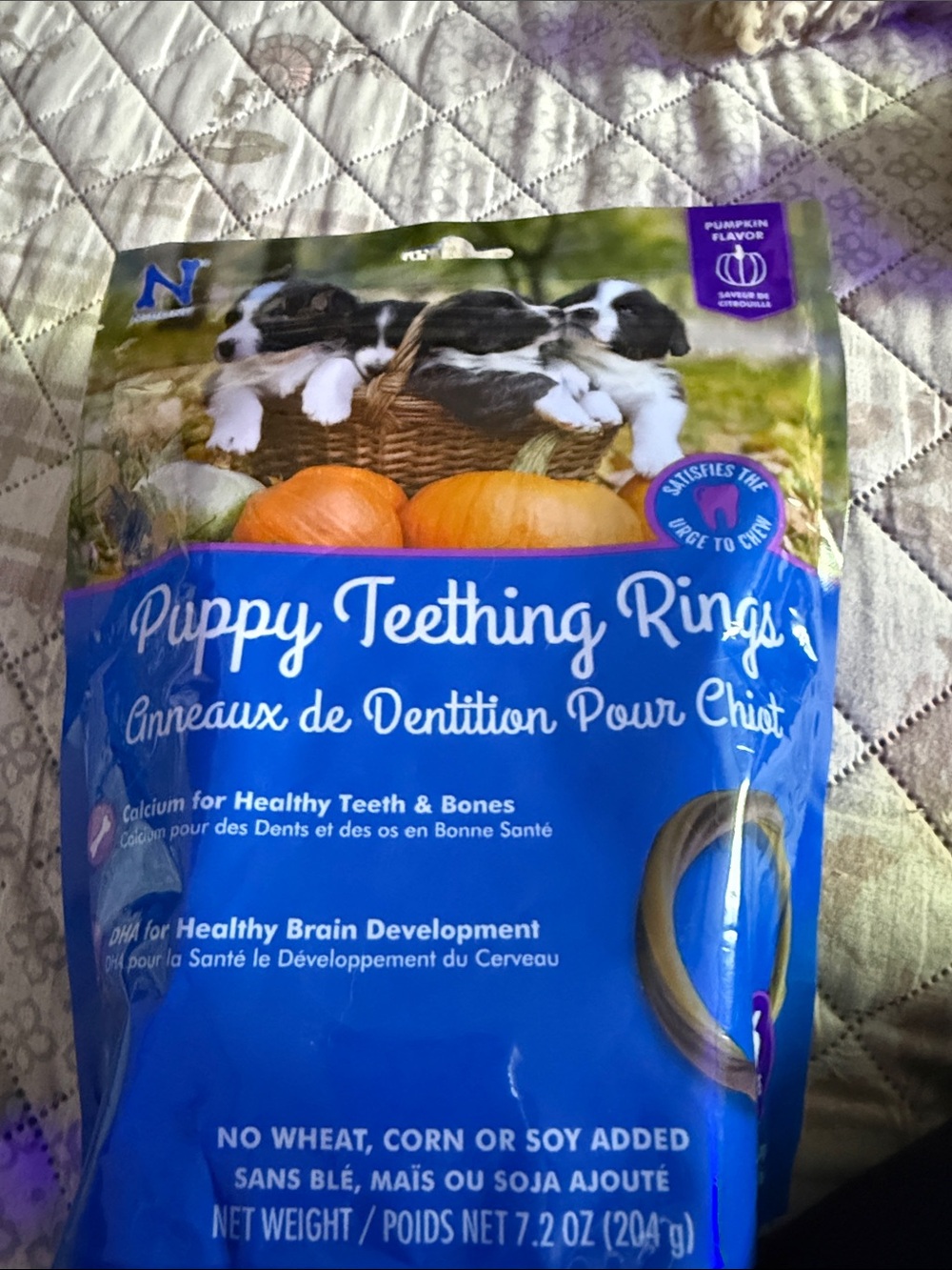 Puppy Teething Rings - Blue Packaging 24 Count Pumpkin and Peanut butter 6 bags - Picture 4 of 10